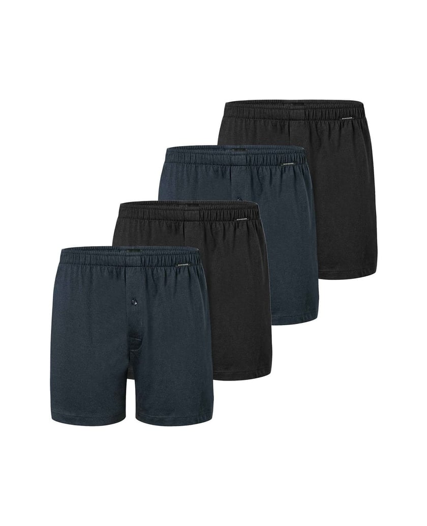 SCHIESSER-Herren-Boxershort-4er-Pack-schwarz