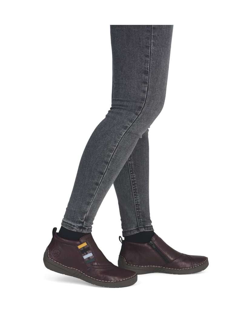 Rieker-Krátke-čižmy-52584-červená