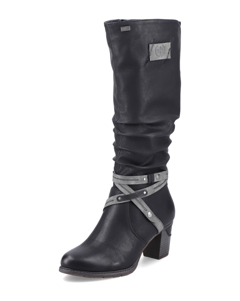 Rieker-Vysoké-kozačky-96054-černá
