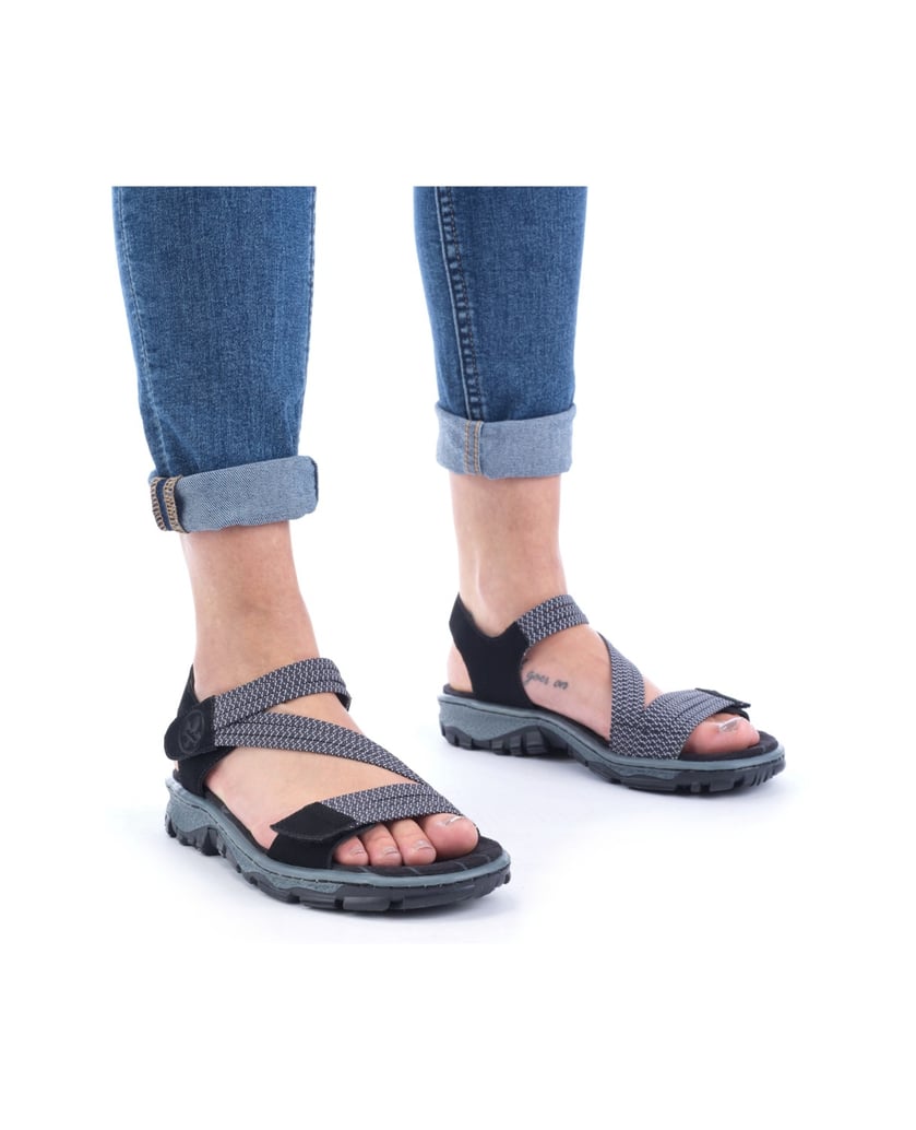 Rieker-Trekkingsandalen-68871-schwarz