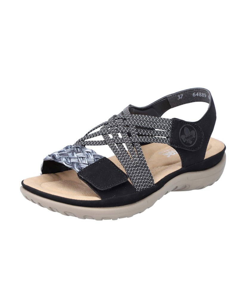 Rieker-Trekkingsandalen-64889-schwarz