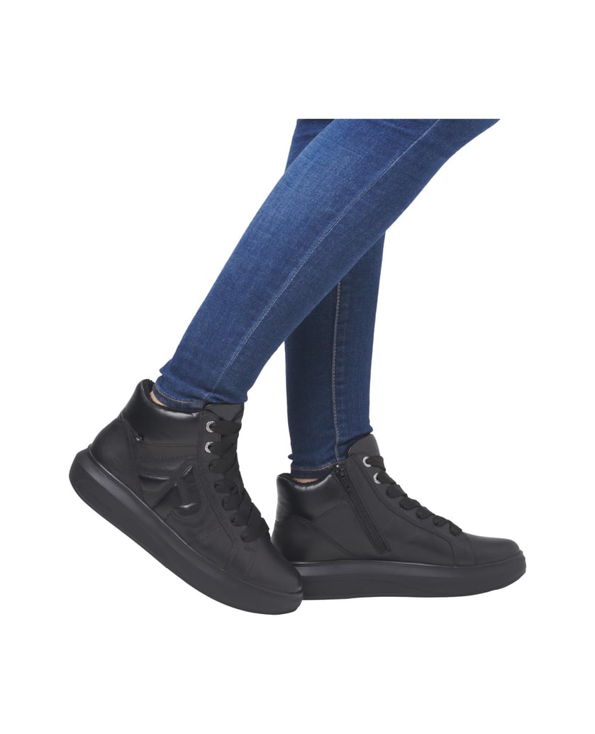 Rieker-Sport-Sneaker-High-W1270-schwarz