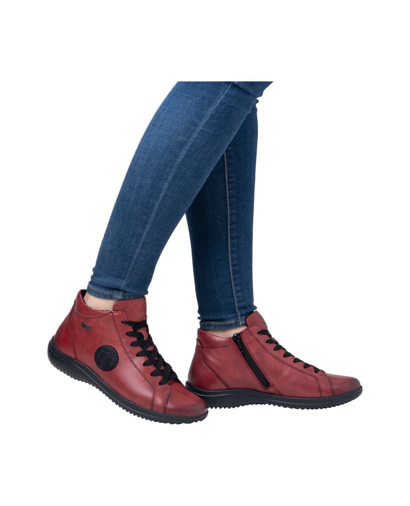 Remonte-Šněrovací-kozačky-D1E71-červená