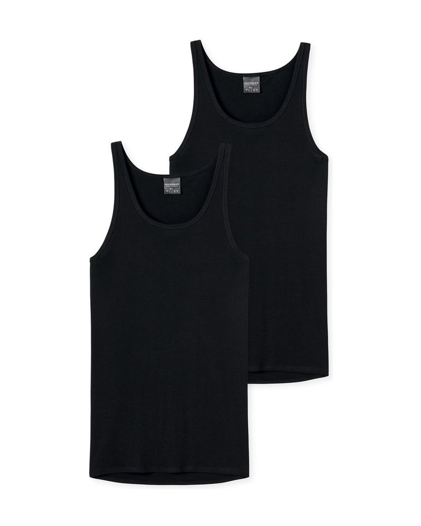 SCHIESSER-Herren-Unterhemd-2er-Pack-schwarz