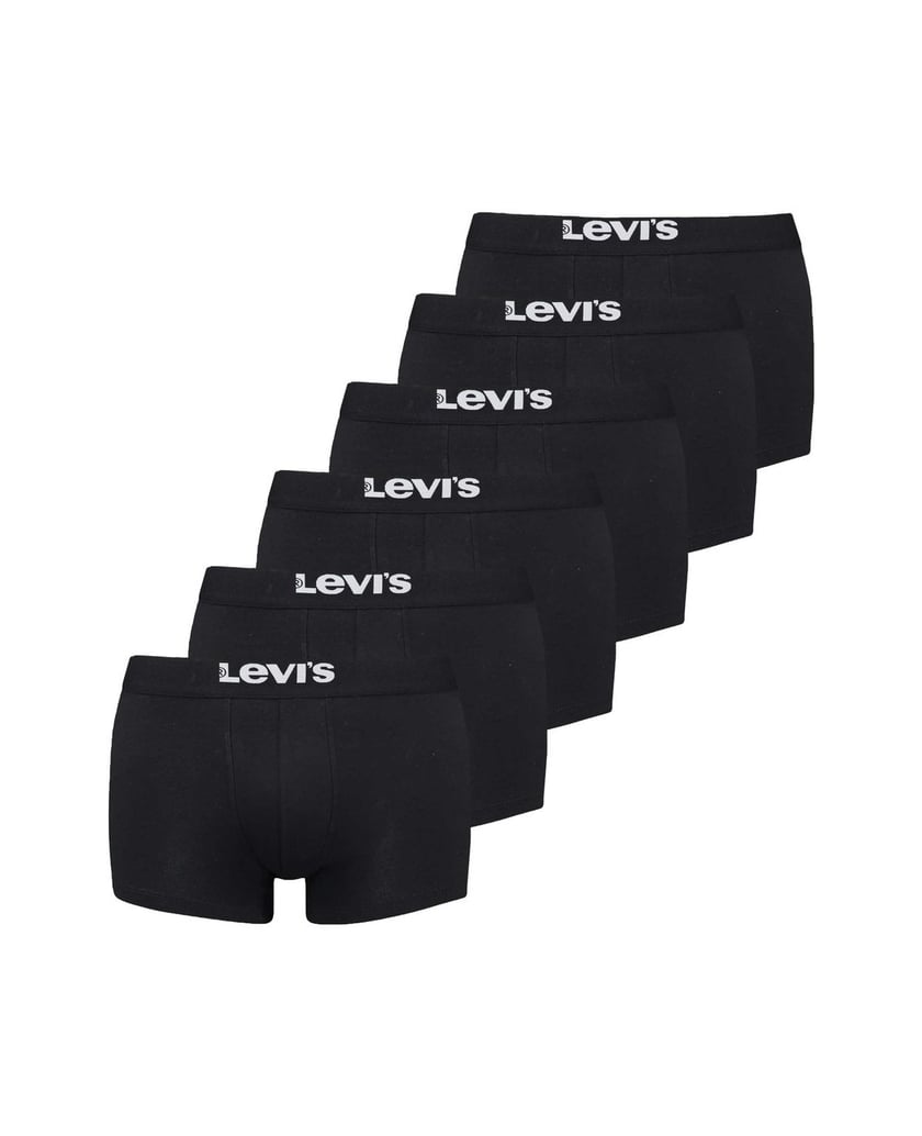 Levis-Herren-Boxershort-6er-Pack-SOLID-BASIC-TRUNK-ORG-CO-6P-ECOM-schwarz