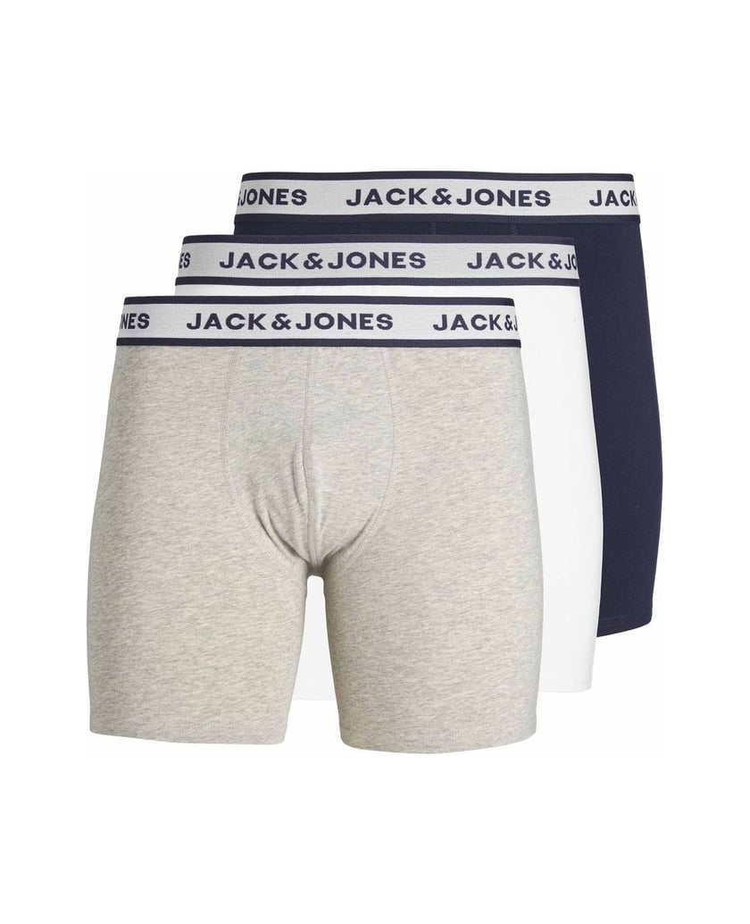 Jack-&-Jones-Herren-Boxershort-3er-Pack-JACSOLID-BOXER-BRIEFS-3P-mehrfarbig-
