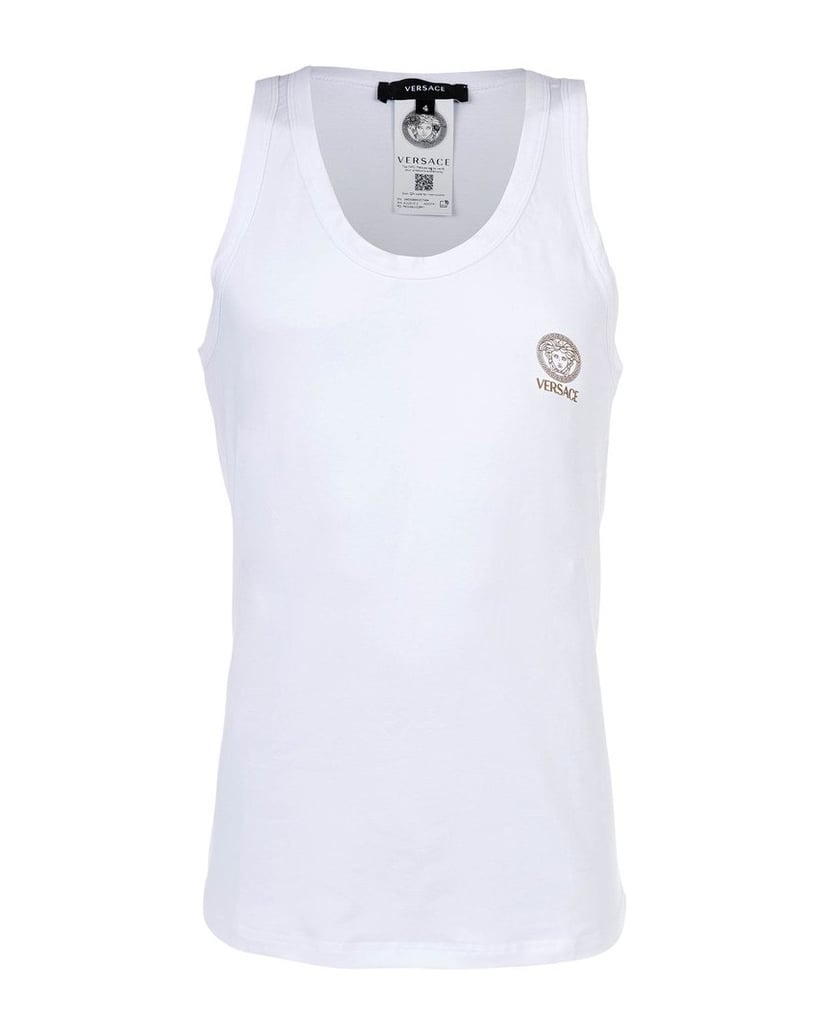 VERSACE-Herren-Unterhemd-1er-Pack-T-SHIRT-LONG-SLEEVES-ROUND-NECK-JERSEY-TOPEKA-BI-STRETCH-COTTON-ORGANIC-NEW-LOGO-schwarz
