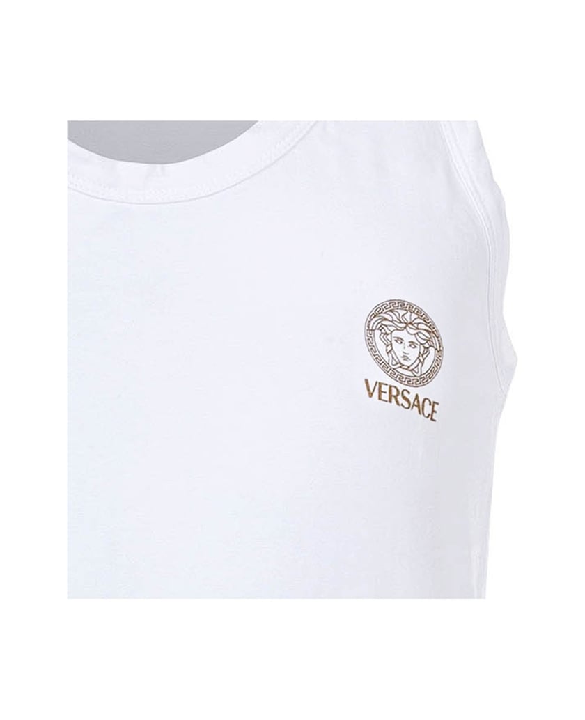VERSACE-Herren-Unterhemd-1er-Pack-T-SHIRT-LONG-SLEEVES-ROUND-NECK-JERSEY-TOPEKA-BI-STRETCH-COTTON-ORGANIC-NEW-LOGO-schwarz