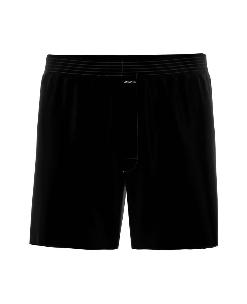 AMMANN-Herren-Boxershort-1er-Pack-Basic-Cotton-Boxer-Short-schwarz