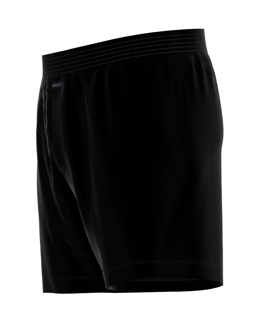 AMMANN-Herren-Boxershort-1er-Pack-Basic-Cotton-Boxer-Short-schwarz