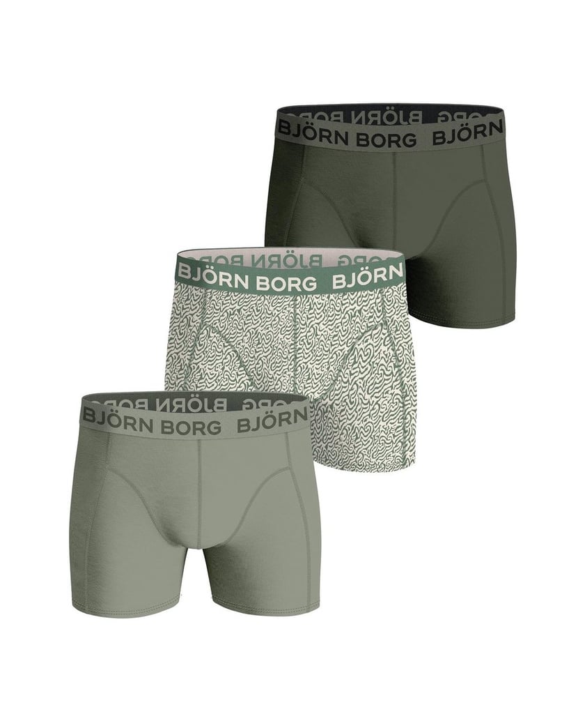 Björn-Borg-Herren-Boxershort-3er-Pack-Cotton-Stretch-Boxer-Trunks-3P-schwarz