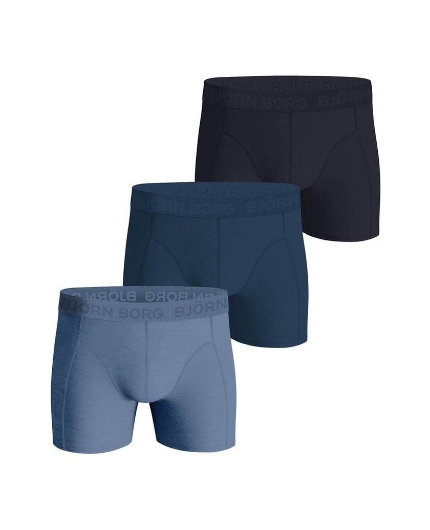 Björn-Borg-Herren-Boxershort-3er-Pack-Cotton-Stretch-Boxer-Trunks-3P-schwarz