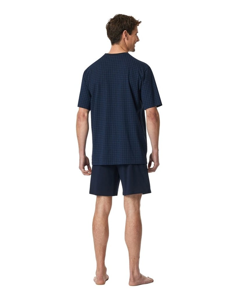 SCHIESSER-Herren-Pyjama-Casual-Essentials-dunkelblau