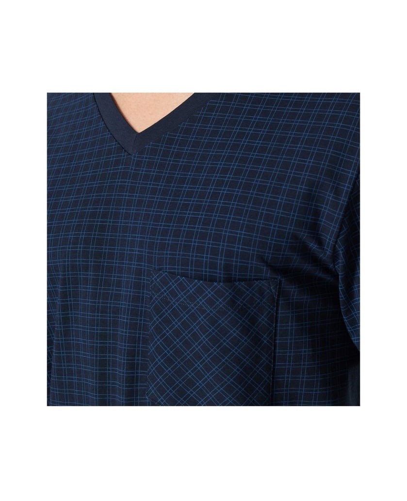 SCHIESSER-Herren-Pyjama-Casual-Essentials-dunkelblau