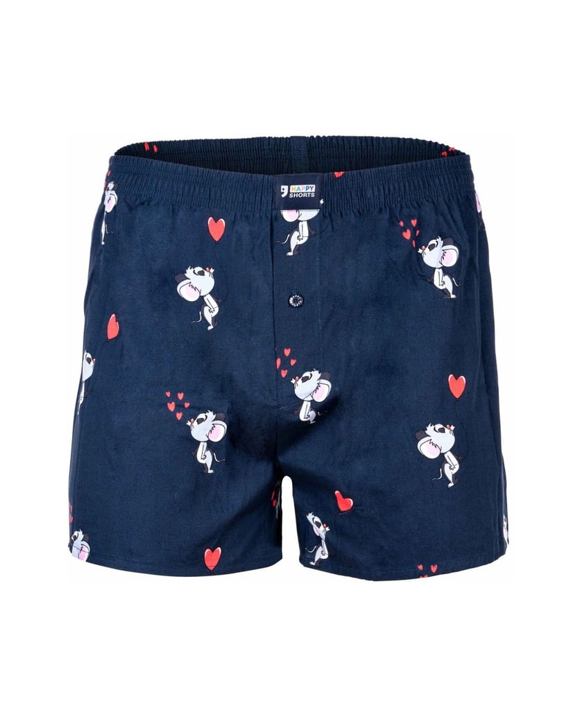 Happy-Shorts-Herren-Web-Boxershorts-1er-Pack-mehrfarbig-