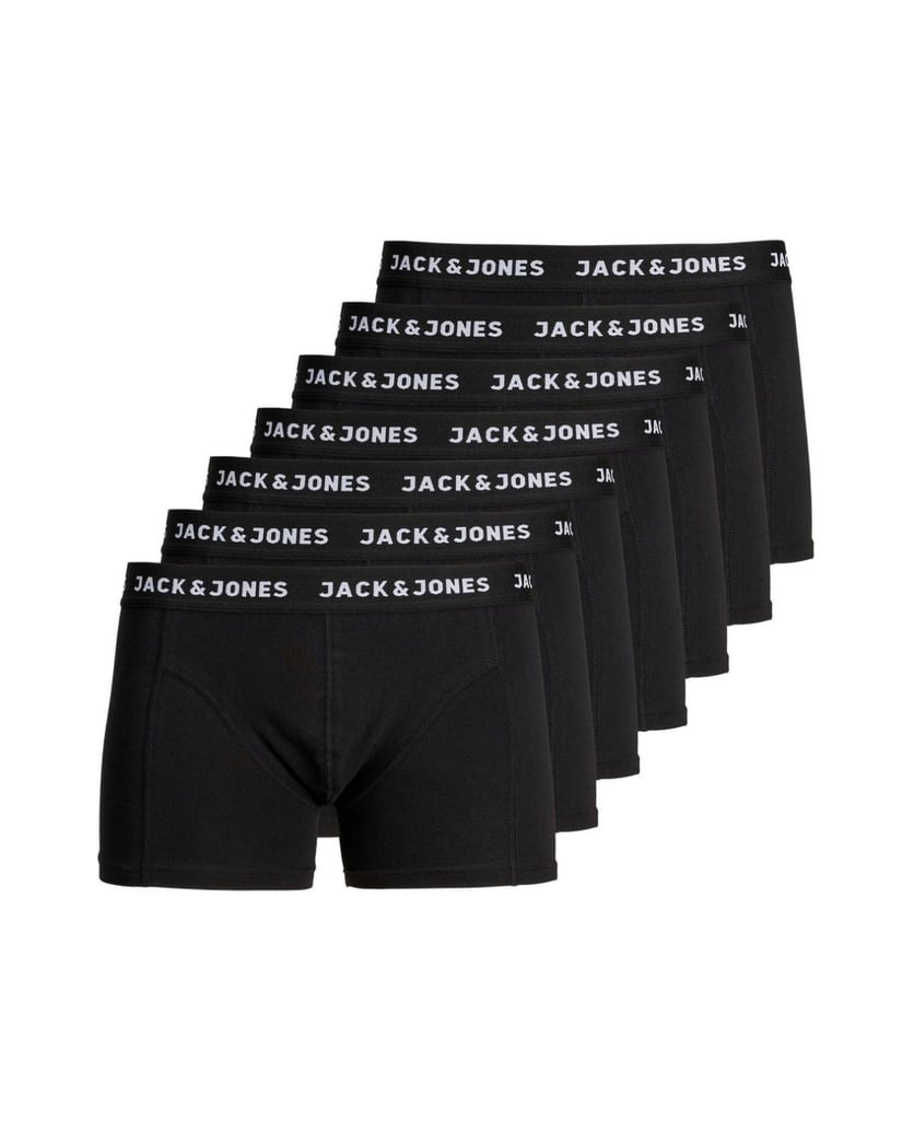 Jack-&-Jones-Herren-Boxershort-7er-Pack-JACHUEY-TRUNKS-7-PACK-schwarz