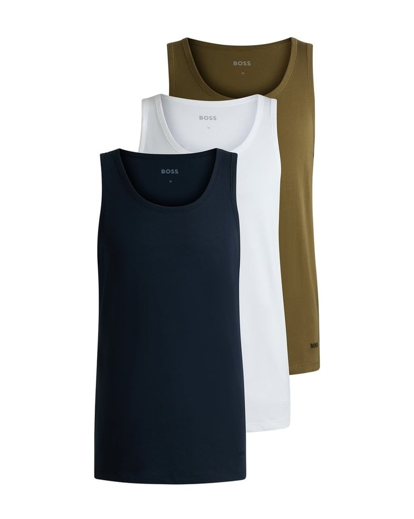 BOSS-Herren-Unterhemd-3er-Pack-TankTop-3P-Cla-weiss