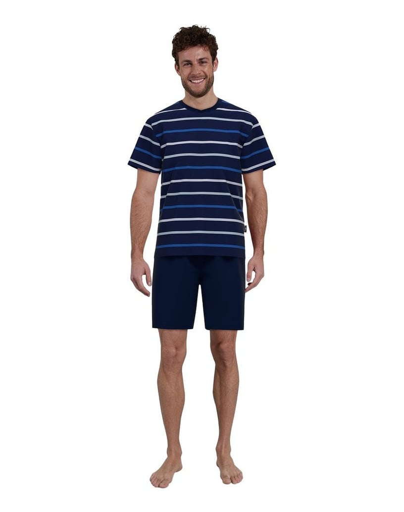 GÖTZBURG-Herren-Pyjama-blau