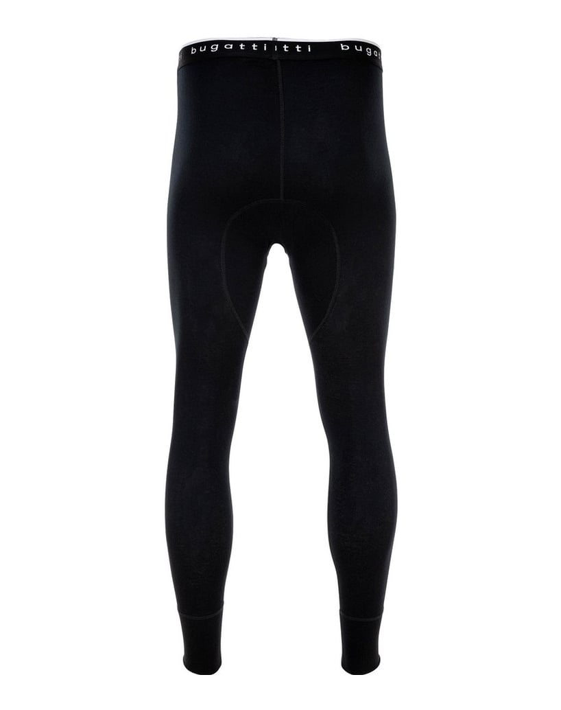 BUGATTI-Herren-Lange-Unterhose-1er-Pack-Lange-Unterhose-Feinripp-schwarz