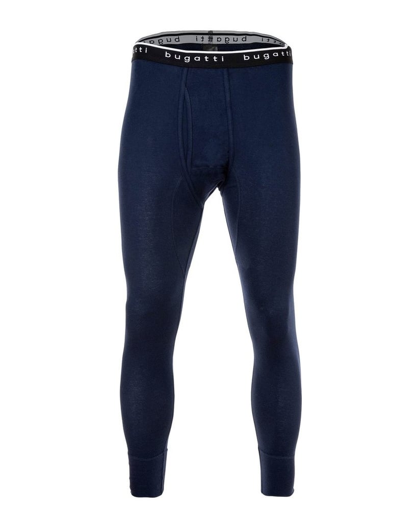 BUGATTI-Herren-Lange-Unterhose-1er-Pack-Lange-Unterhose-Feinripp-schwarz
