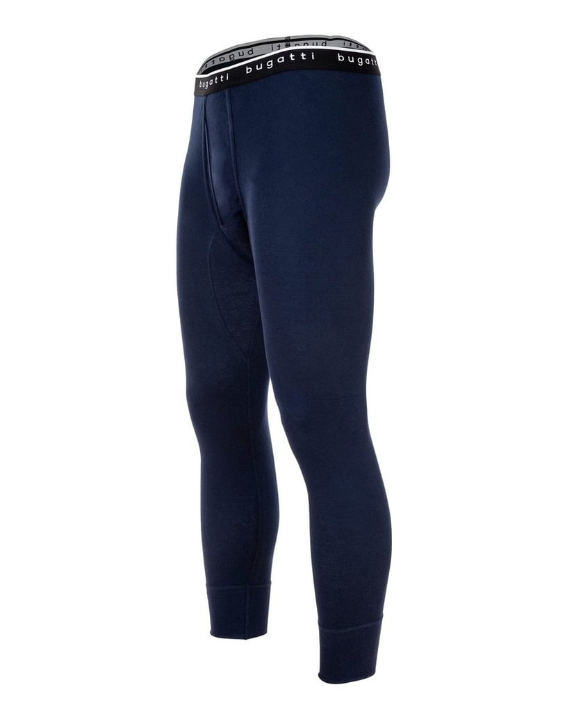 BUGATTI-Herren-Lange-Unterhose-1er-Pack-Lange-Unterhose-Feinripp-schwarz