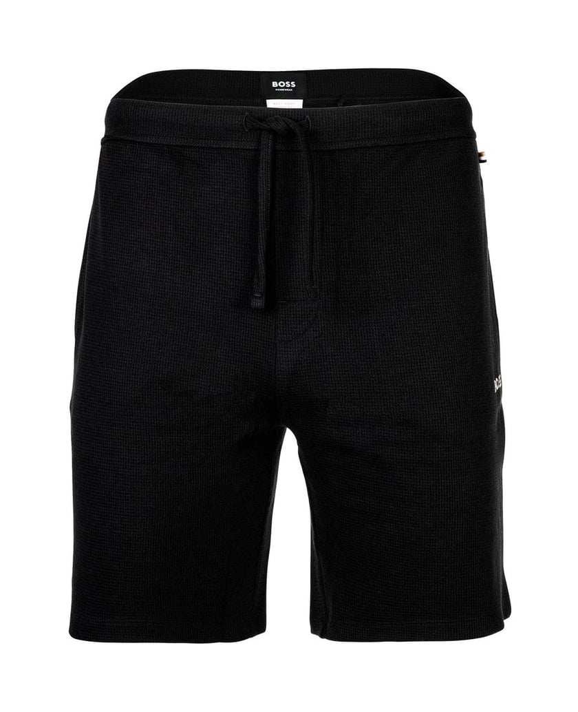 BOSS-Herren-Shorts-Waffle-Shorts-schwarz