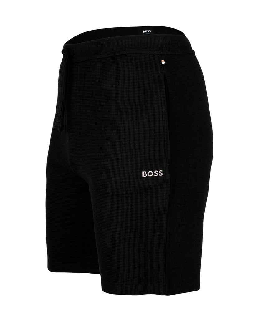 BOSS-Herren-Shorts-Waffle-Shorts-schwarz