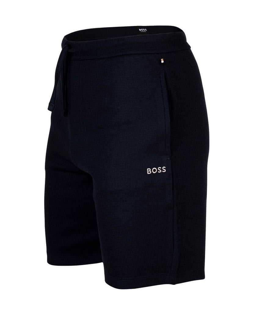 BOSS-Herren-Shorts-Waffle-Shorts-schwarz