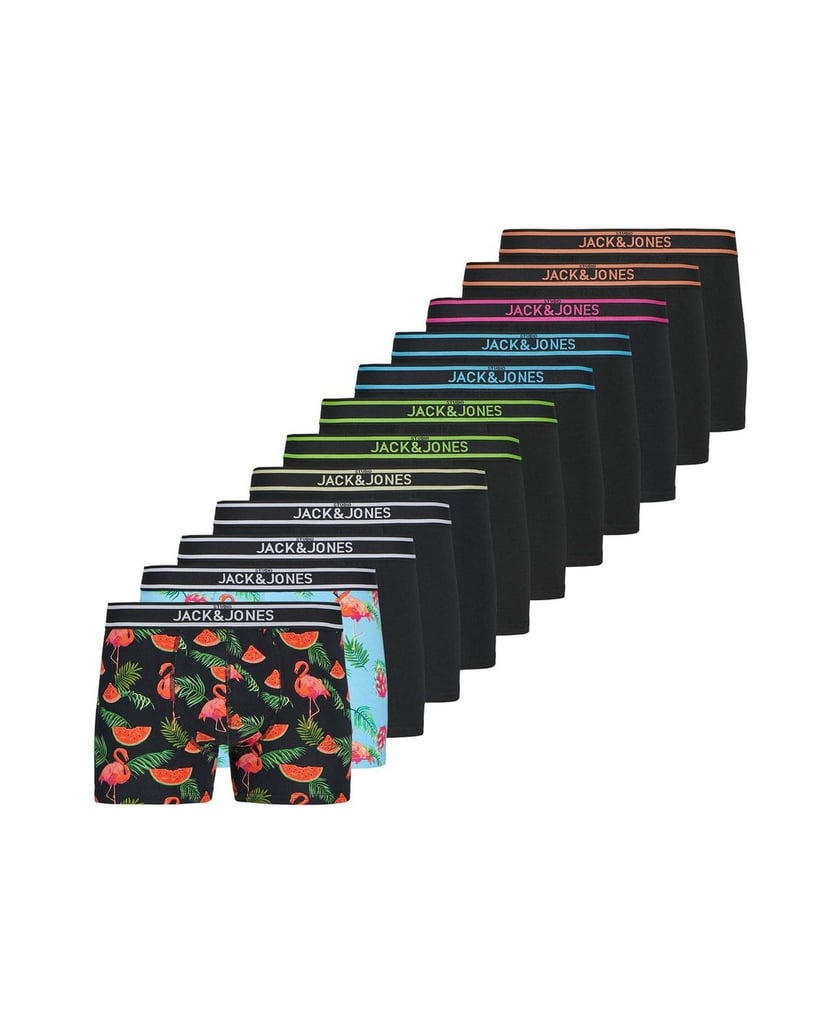 Jack-&-Jones-Herren-Boxershort-12er-Pack-JACWATERMELON-TRUNKS-12-PACK-mehrfarbig-