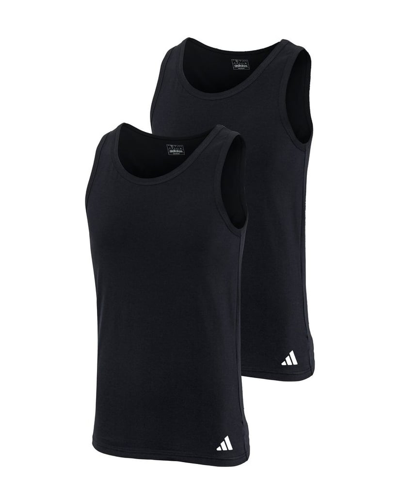 Adidas-Herren-Unterhemd-2er-Pack-Tank-Top-Active-Flex-Cotton-2PK-schwarz