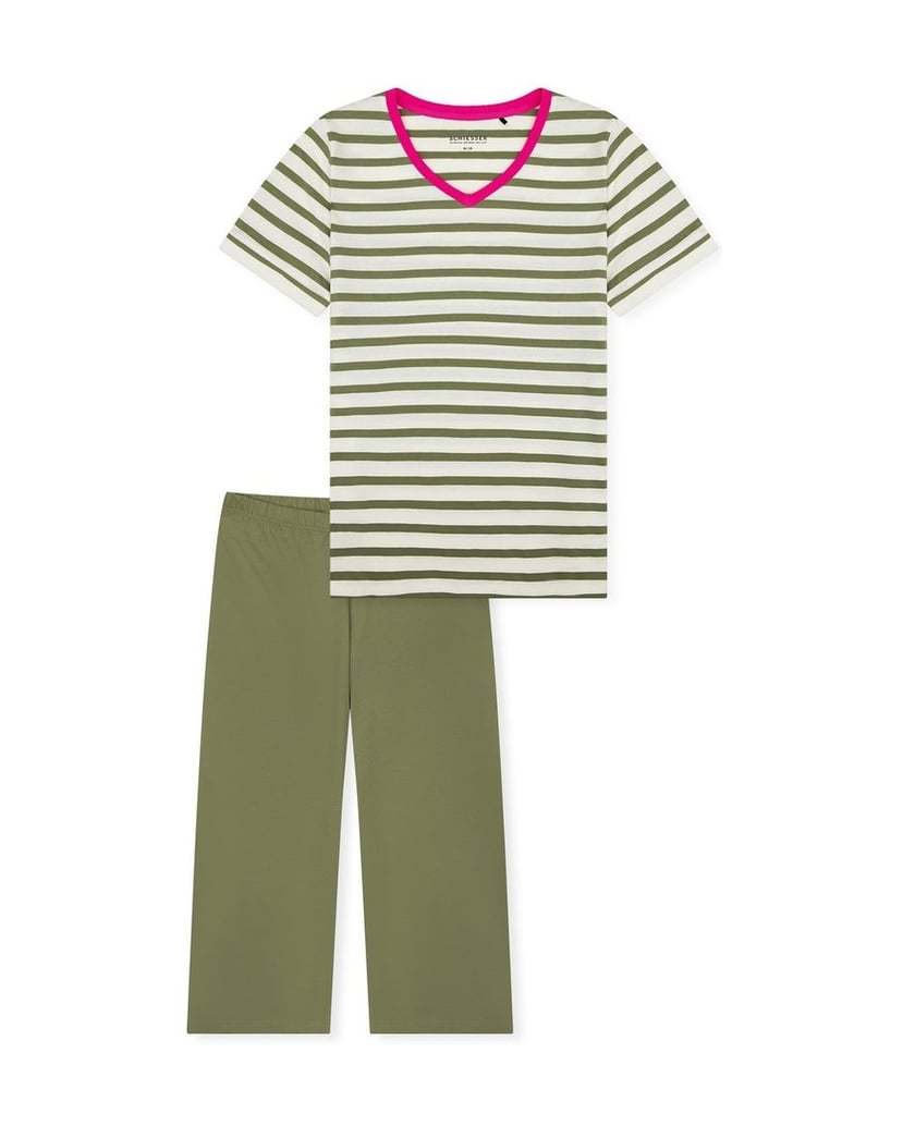 SCHIESSER-Damen-Pyjama-blau
