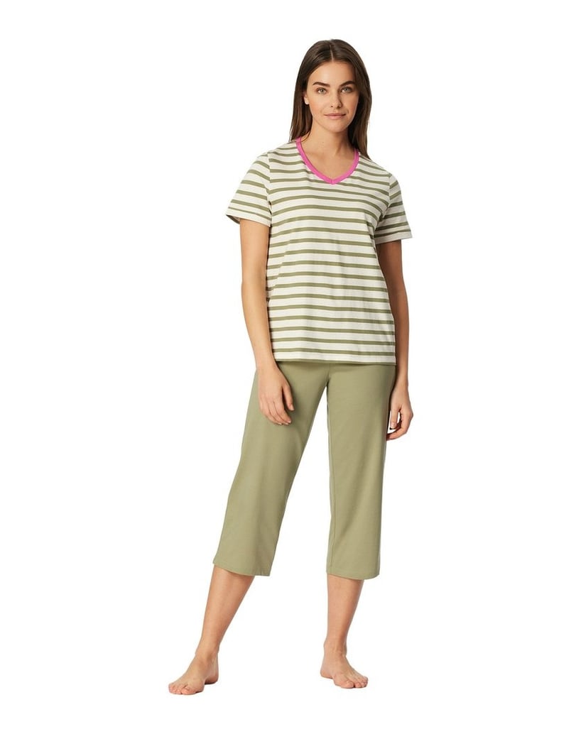 SCHIESSER-Damen-Pyjama-blau