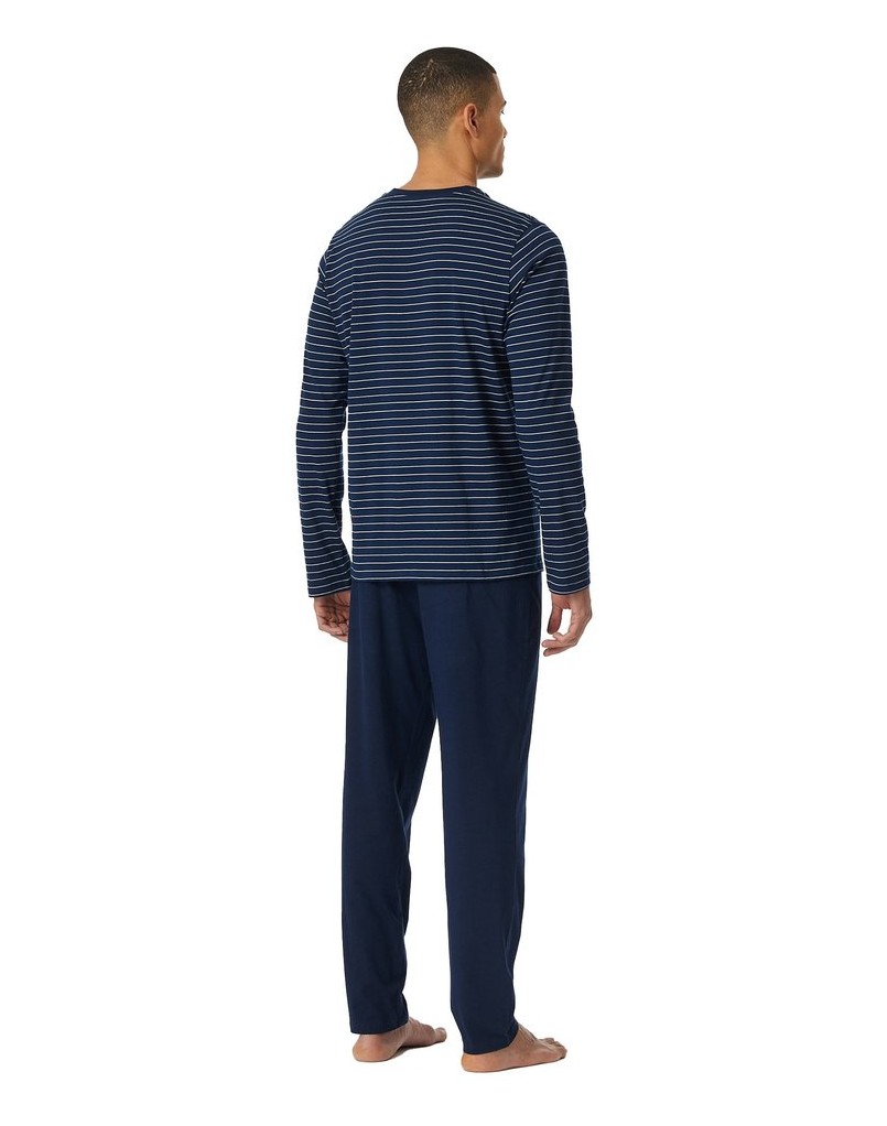 SCHIESSER-Herren-Pyjama-Casual-Essentials-grau