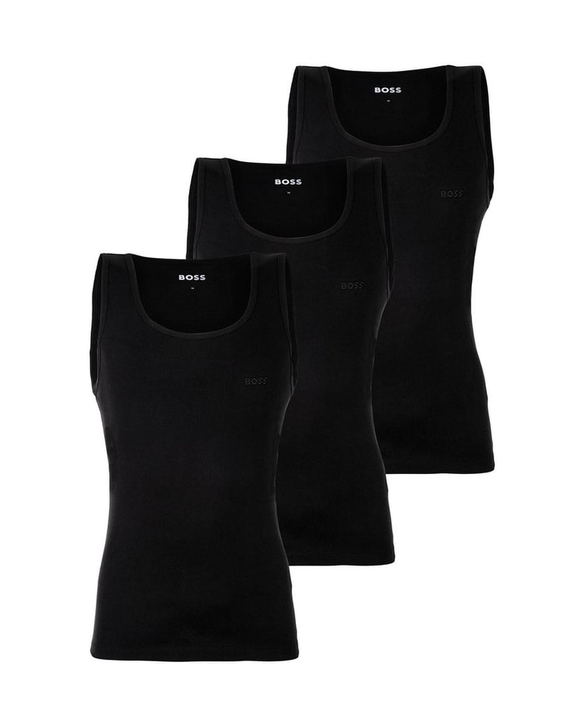 BOSS-Herren-Unterhemd-3er-Pack-TankTop3P-RibClassic-schwarz
