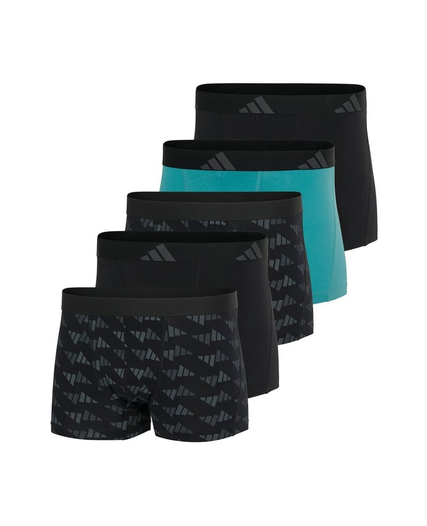 Adidas-Herren-Boxershort-5er-Pack-Trunks-5P-Acvtive-Flex-Cotton-schwarz