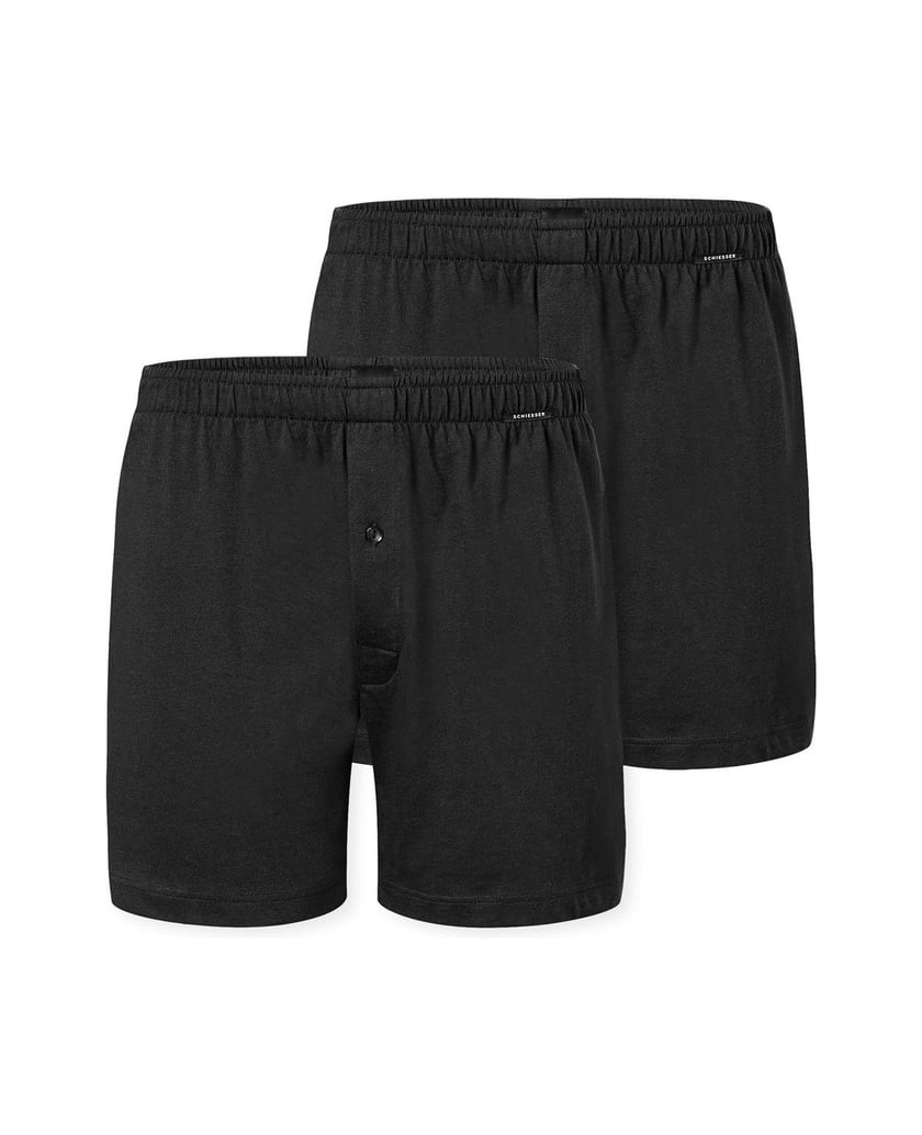 SCHIESSER-Herren-Boxershort-2er-Pack-schwarz