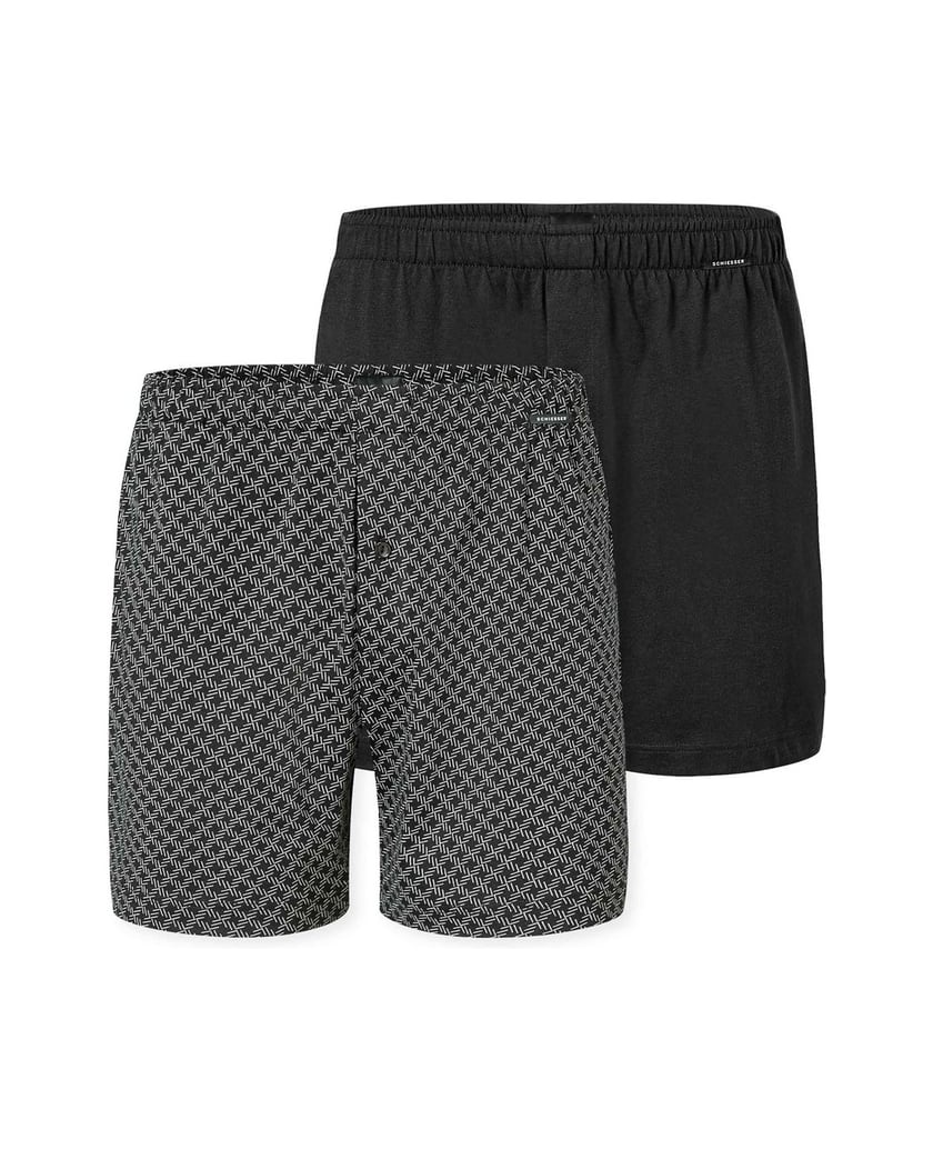 SCHIESSER-Herren-Boxershort-2er-Pack-schwarz