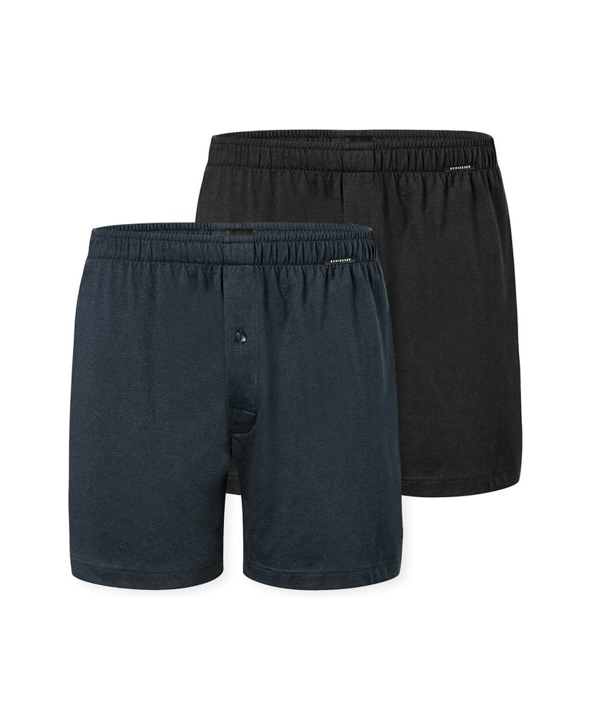SCHIESSER-Herren-Boxershort-2er-Pack-schwarz