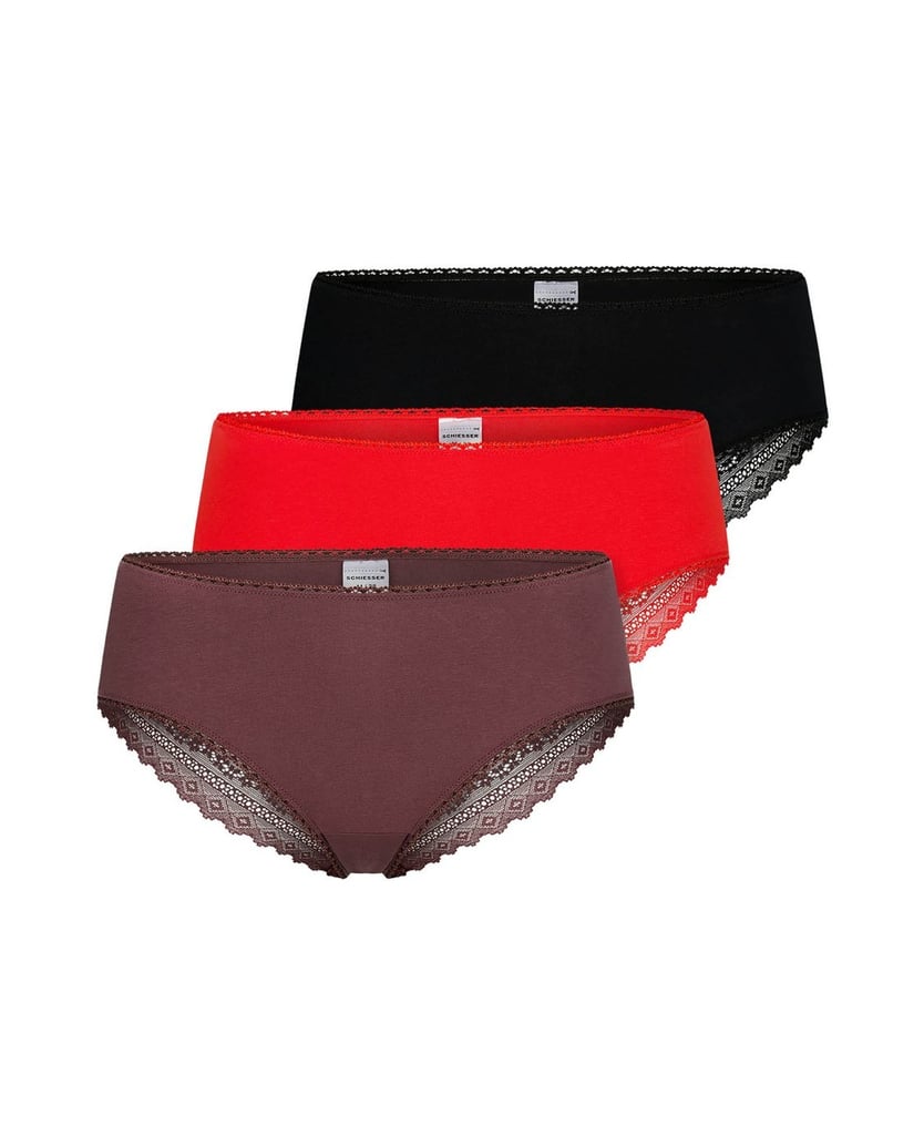 SCHIESSER-Damen-Slip-3er-Pack-rot