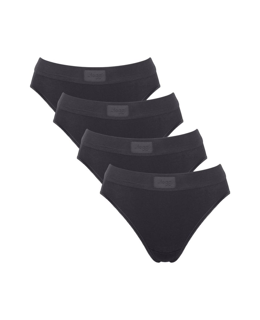 Sloggi-Damen-Slip-4er-Pack-Double-Comfort-Tai-4-schwarz