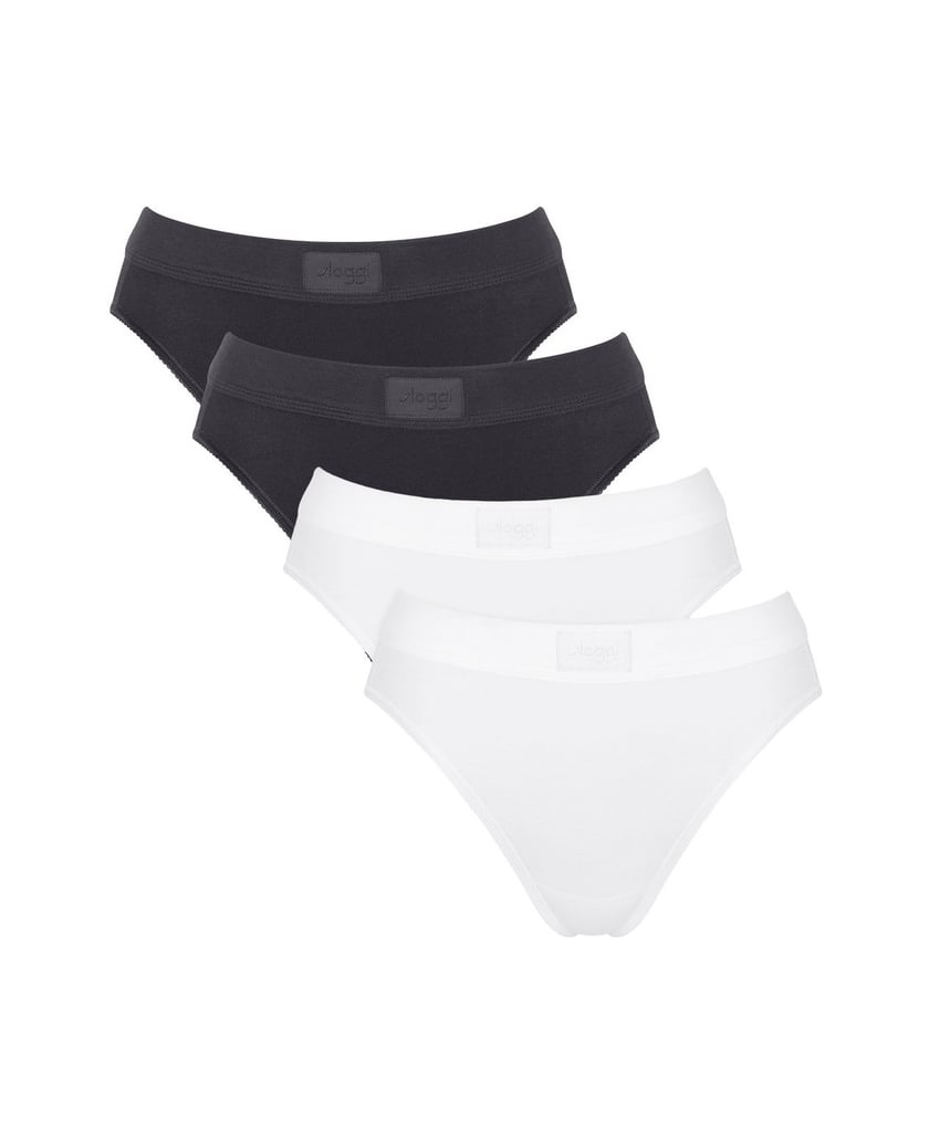 Sloggi-Damen-Slip-4er-Pack-Double-Comfort-Tai-4-schwarz