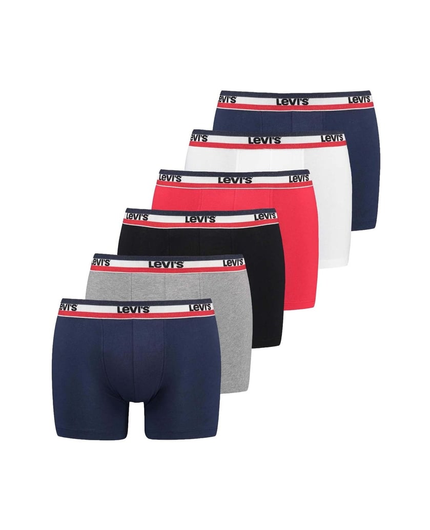 Levis-Herren-Boxershort-6er-Pack-SPRTSWR-LOGO-BOXER-BRIEF-ORG-CO-6P-ECOM-mehrfarbig-