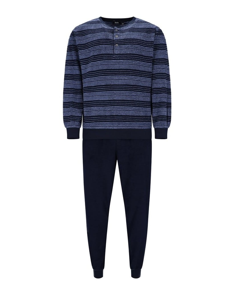 hajo-Herren-Pyjama-blau-