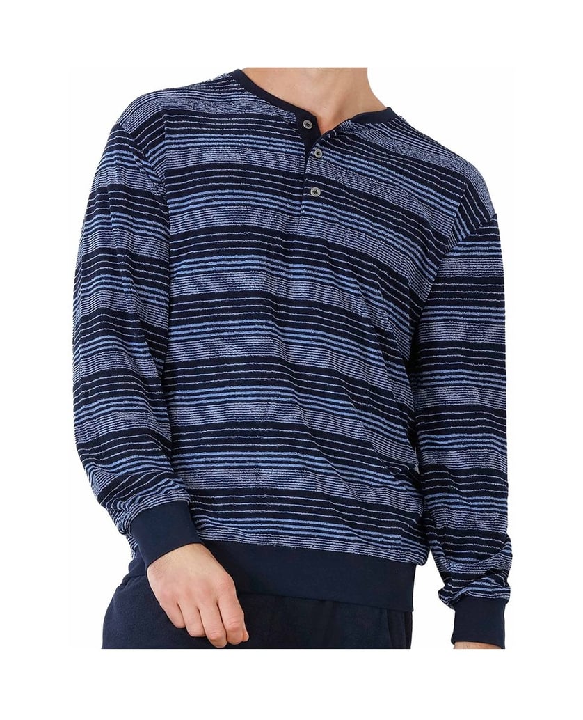 hajo-Herren-Pyjama-blau-