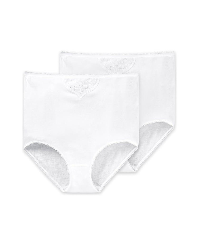 SCHIESSER-Damen-Slip-2er-Pack-Cotton-Essentials-schwarz