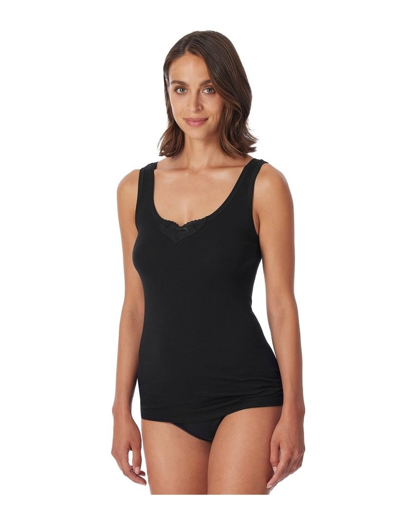 SCHIESSER-Damen-Unterhemd-2er-Pack-Cotton-Essentials-schwarz