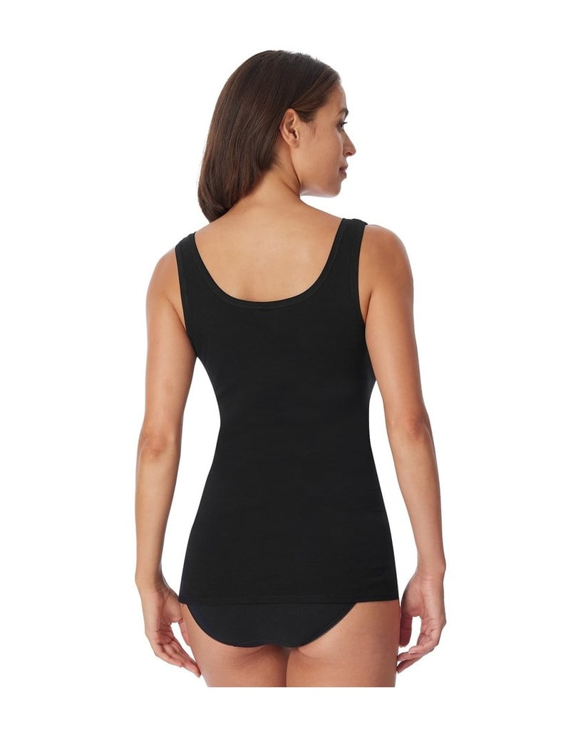 SCHIESSER-Damen-Unterhemd-2er-Pack-Cotton-Essentials-schwarz