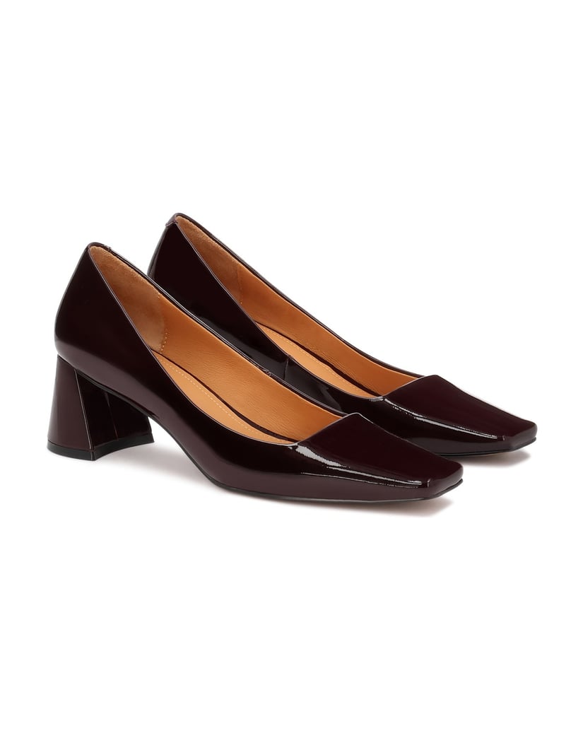 Kazar-Maroon-patent-leather-pumps-červená