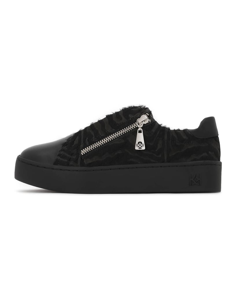 Kazar-Zebra-print-sneakers-made-of-leather-with-natural-hair-finish-černá