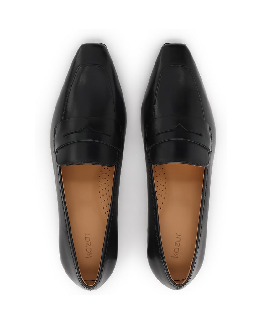 Kazar-Black-pumps-with-a-wide-low-heel-čierna
